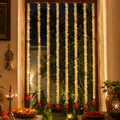 6FT Artificial Jasmine Flower And Red Lotus Buds Decorative Backdrop Set Of 5