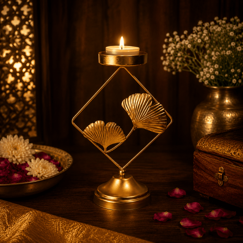 Luxury Leaf T-Light Holder