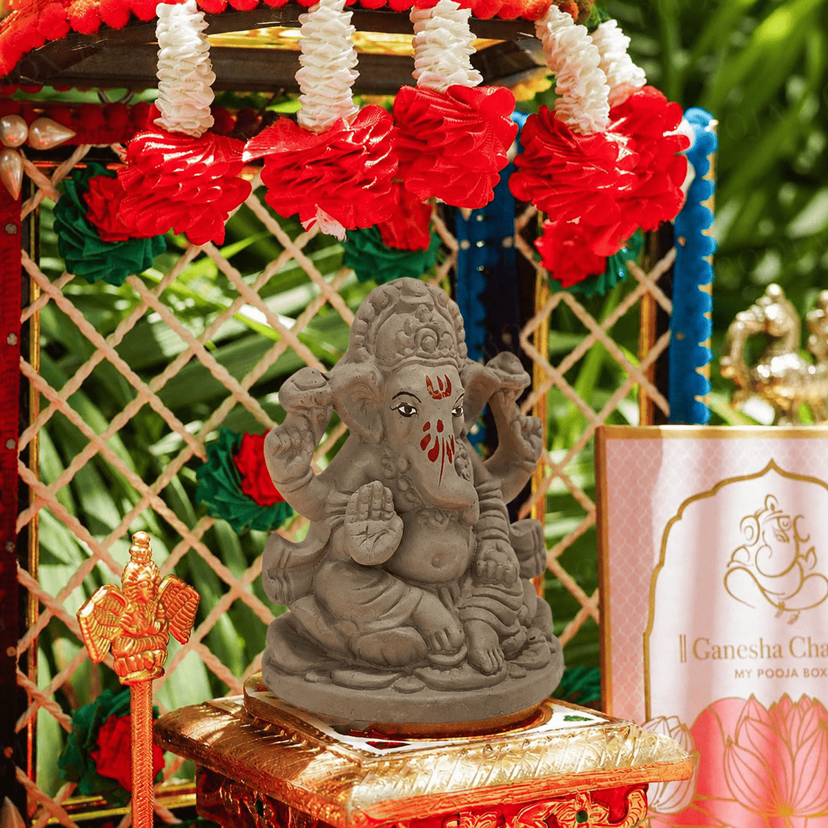 4INCH Vighnaraja Eco-Friendly Ganpati | Plant-A-Ganesha