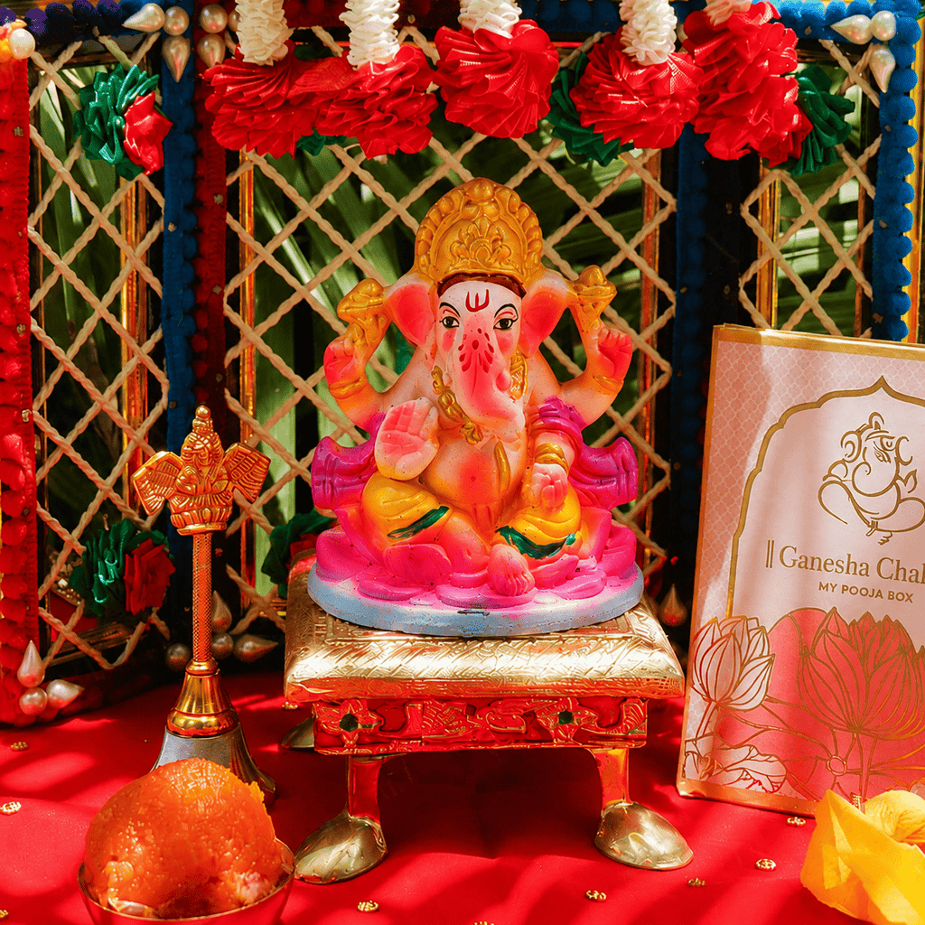 4INCH Vighnaraja Eco-Friendly Ganpati | Plant-A-Ganesha