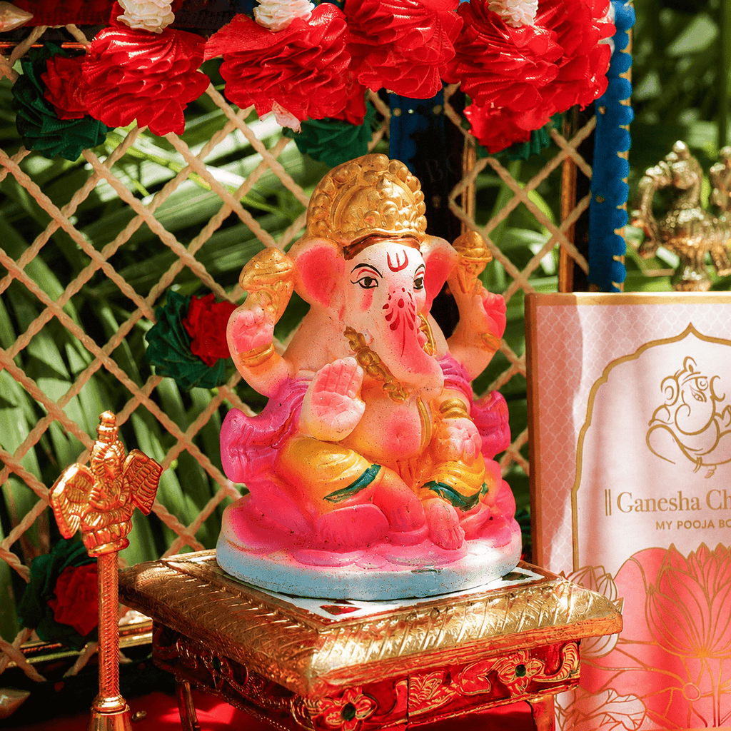 4INCH Vighnaraja Eco-Friendly Ganpati | Plant-A-Ganesha