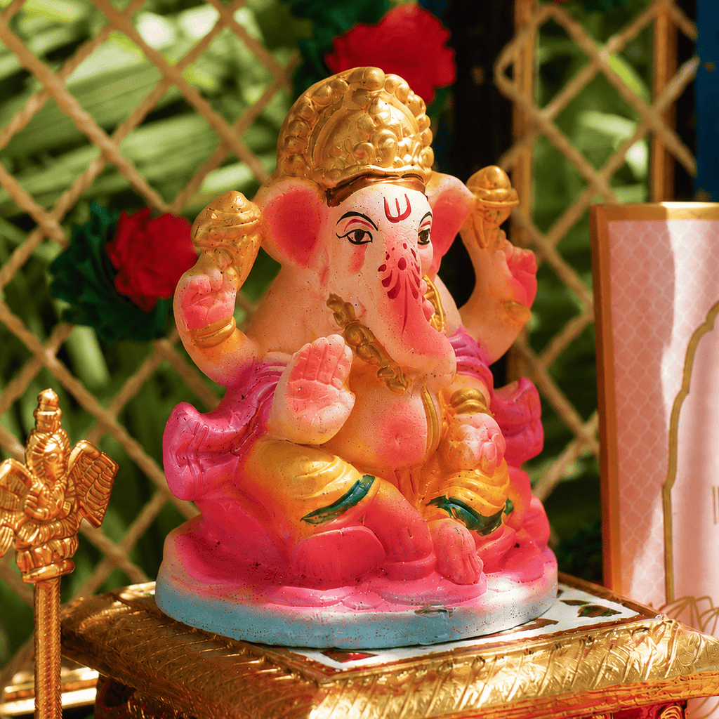 4INCH Vighnaraja Eco-Friendly Ganpati | Plant-A-Ganesha