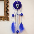 Turkish Evil Eye Feather Wall Hanging for Protection