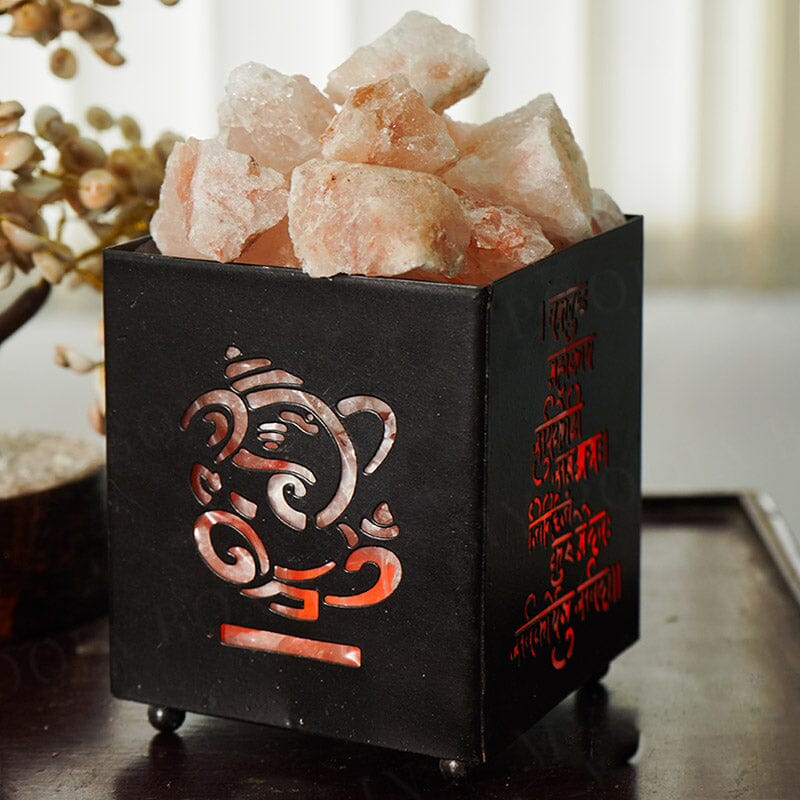 Ganesh Mantra Handcrafted Himalayan Salt Lamp