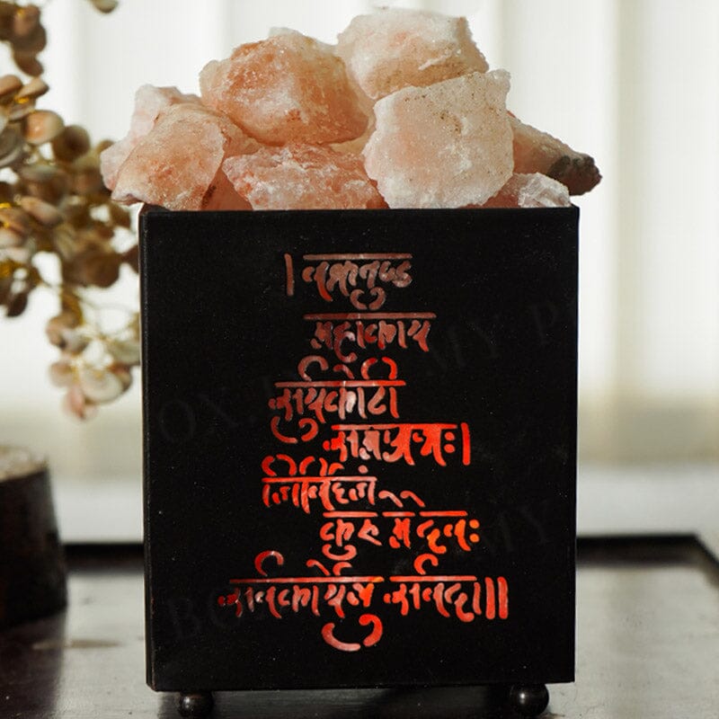 Ganesh Mantra Handcrafted Himalayan Salt Lamp