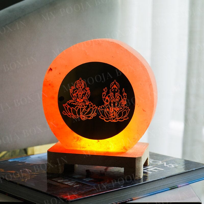 Laxmi Ganesh Handcrafted Himalayan Salt Lamp