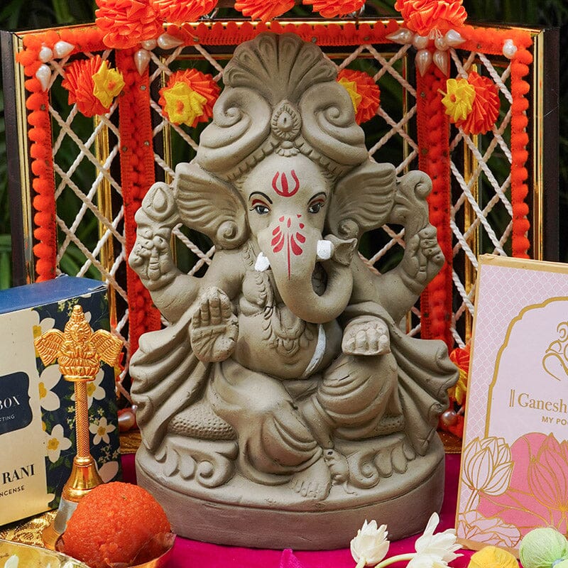 8INCH Lambakarna Eco-Friendly Ganpati | Plant-A-Ganesha