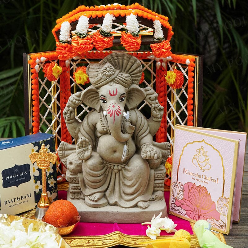 8INCH Haridra Eco-Friendly Ganpati | Plant-A-Ganesha