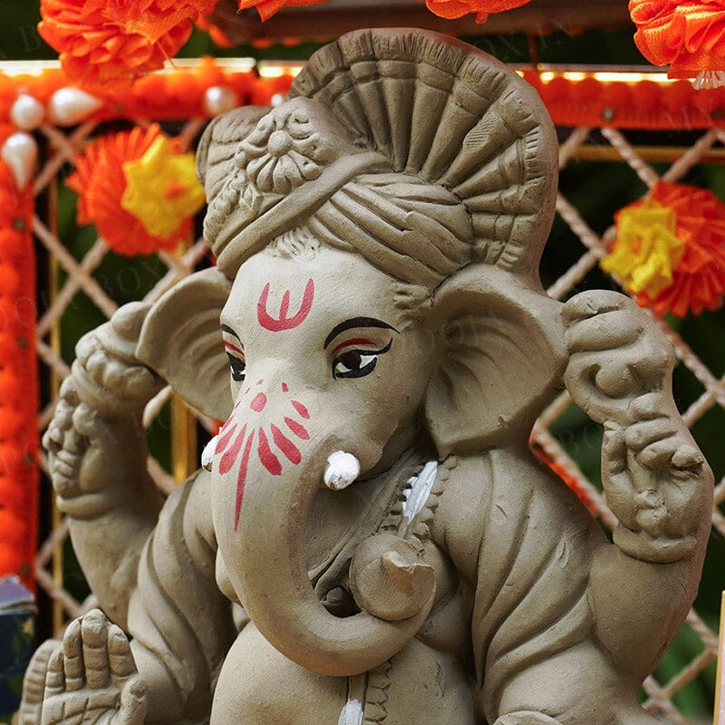 8INCH Haridra Eco-Friendly Ganpati | Plant-A-Ganesha