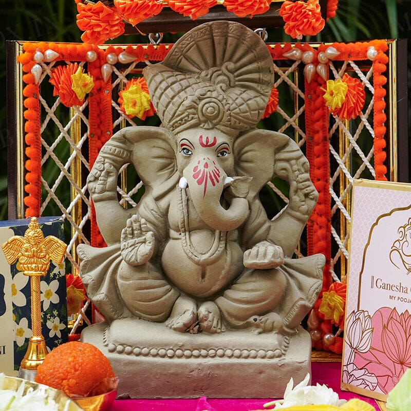 8INCH Sarjanshil Eco-Friendly Ganpati | Plant-A-Ganesha