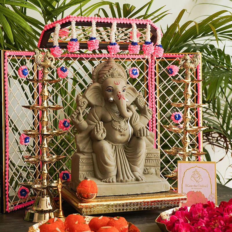 1FEET Rajadhiraj Eco-Friendly Ganpati | Plant-A-Ganesha