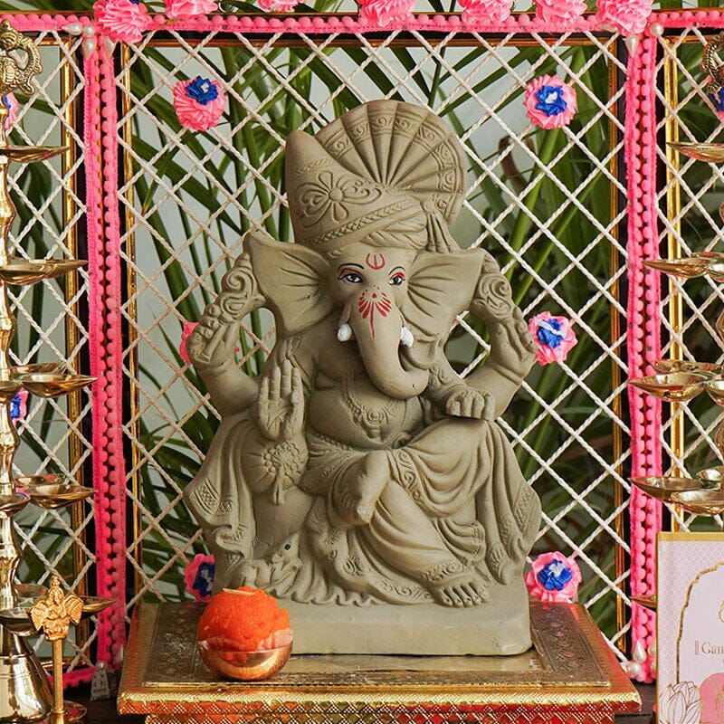 10INCH Sarjanshil Eco-Friendly Ganpati | Plant-A-Ganesha