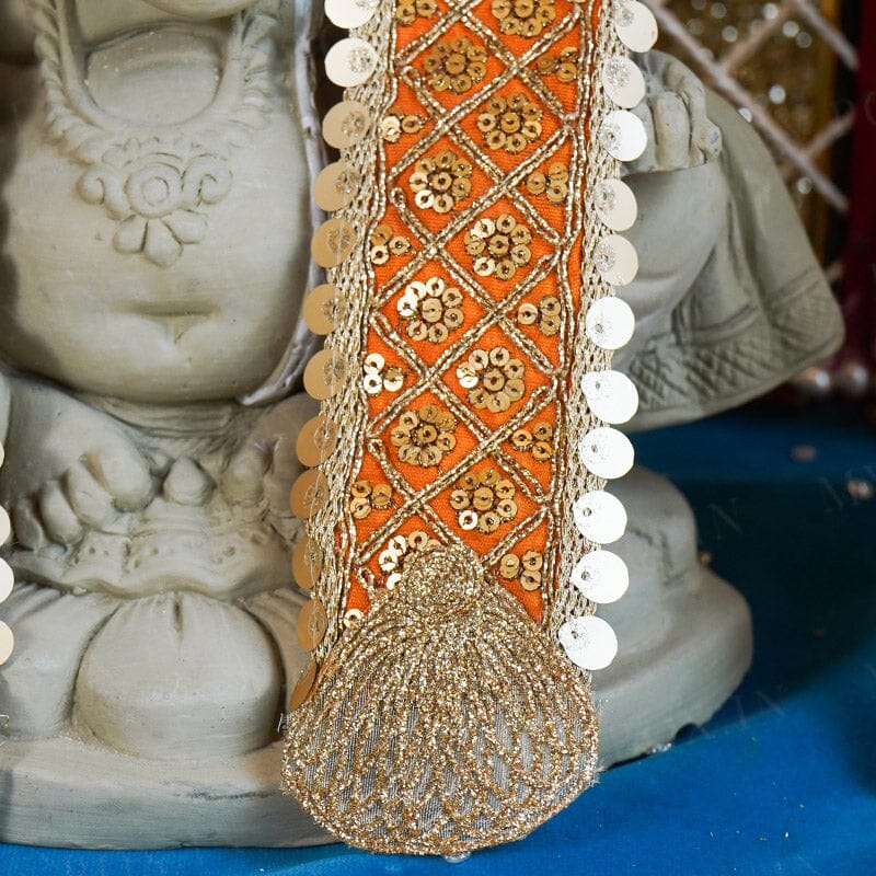 Royal Yellow and Golden Patka/Dupatta - 55cm