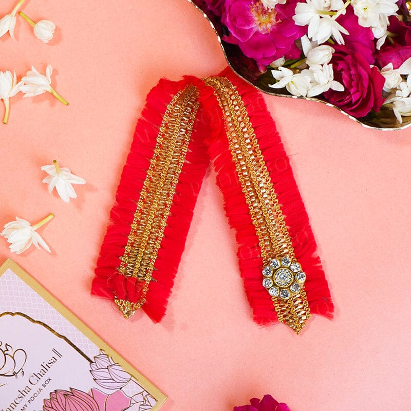 Designer Red Patka/Dupatta - 30cm