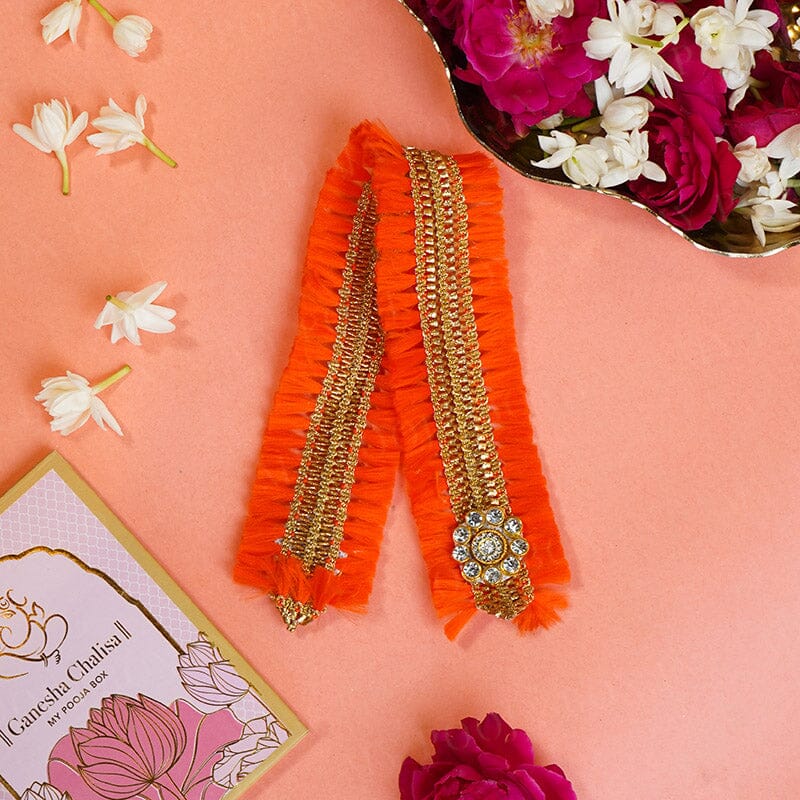 Designer Orange Patka/Dupatta - 30cm