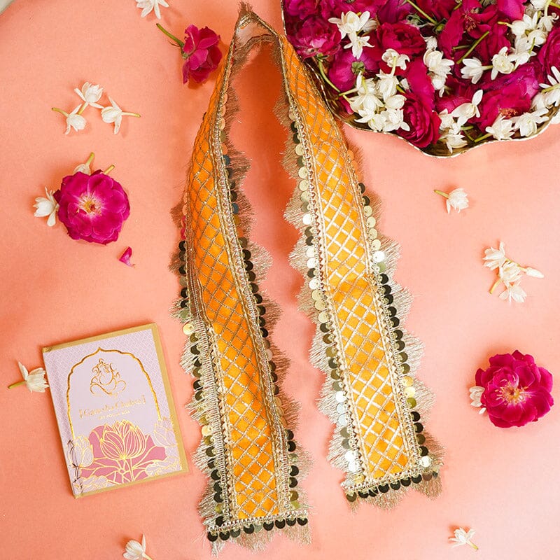Elegant Royal Yellow Patka/Dupatta - 80cm