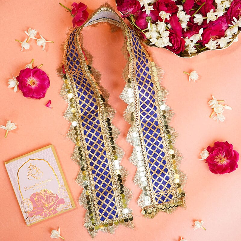 Elegant Royal Blue Patka/Dupatta - 80cm