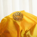 Royal Yellow Lachka Lace Thali Cover