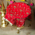Royal Zari Red Thali Cover