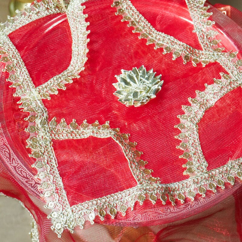 Gul-e-Shahi Red Thali Cover