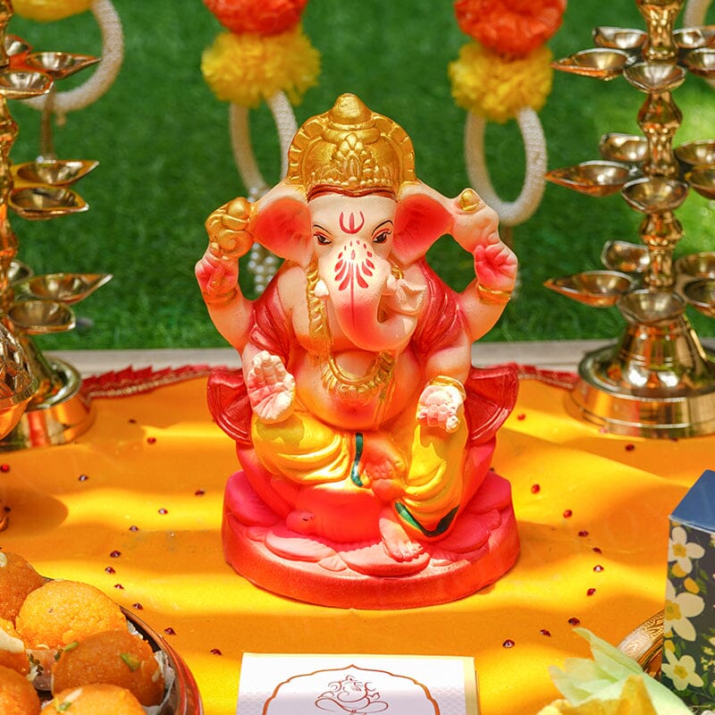 8INCH Lalbaughcha Raja Eco-Friendly Ganpati | Plant-A-Ganesha