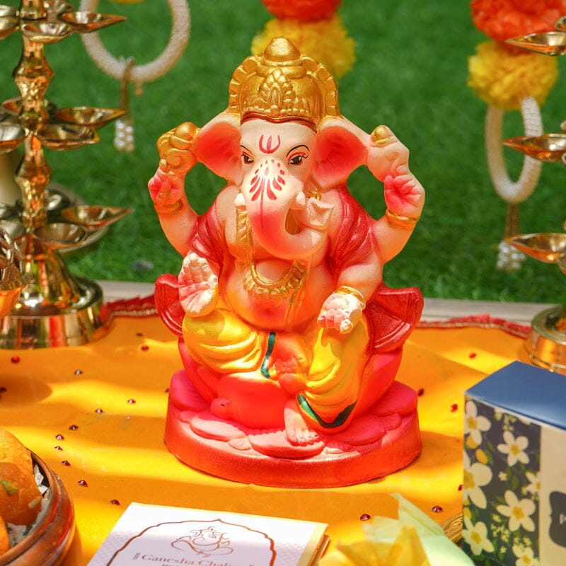 8INCH Lalbaughcha Raja Eco-Friendly Ganpati | Plant-A-Ganesha