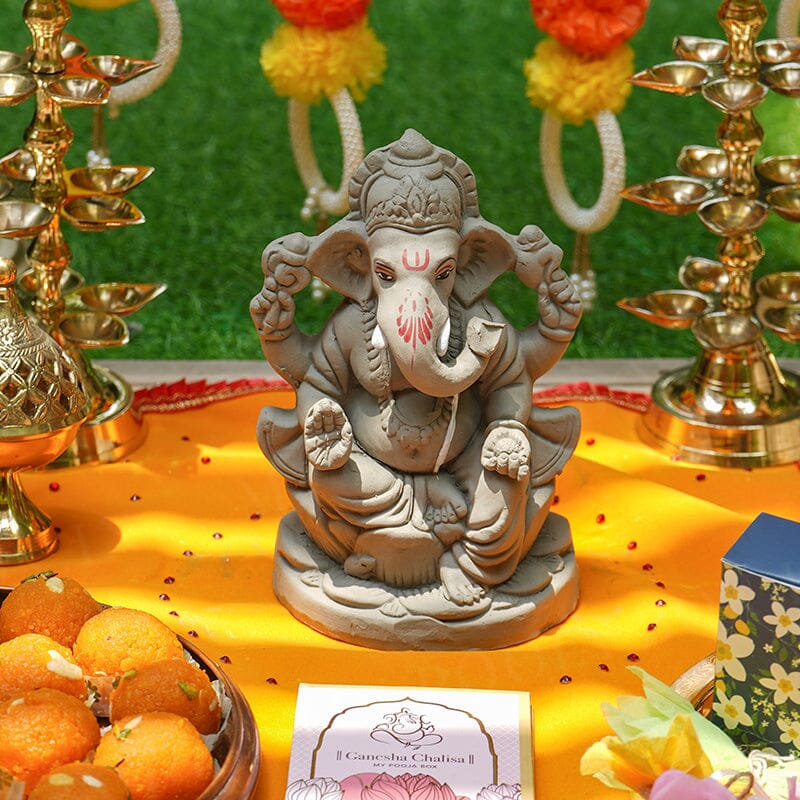 8INCH Lalbaughcha Raja Eco-Friendly Ganpati | Plant-A-Ganesha