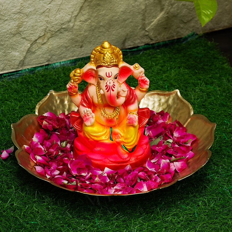 8INCH Lalbaughcha Raja Eco-Friendly Ganpati | Plant-A-Ganesha