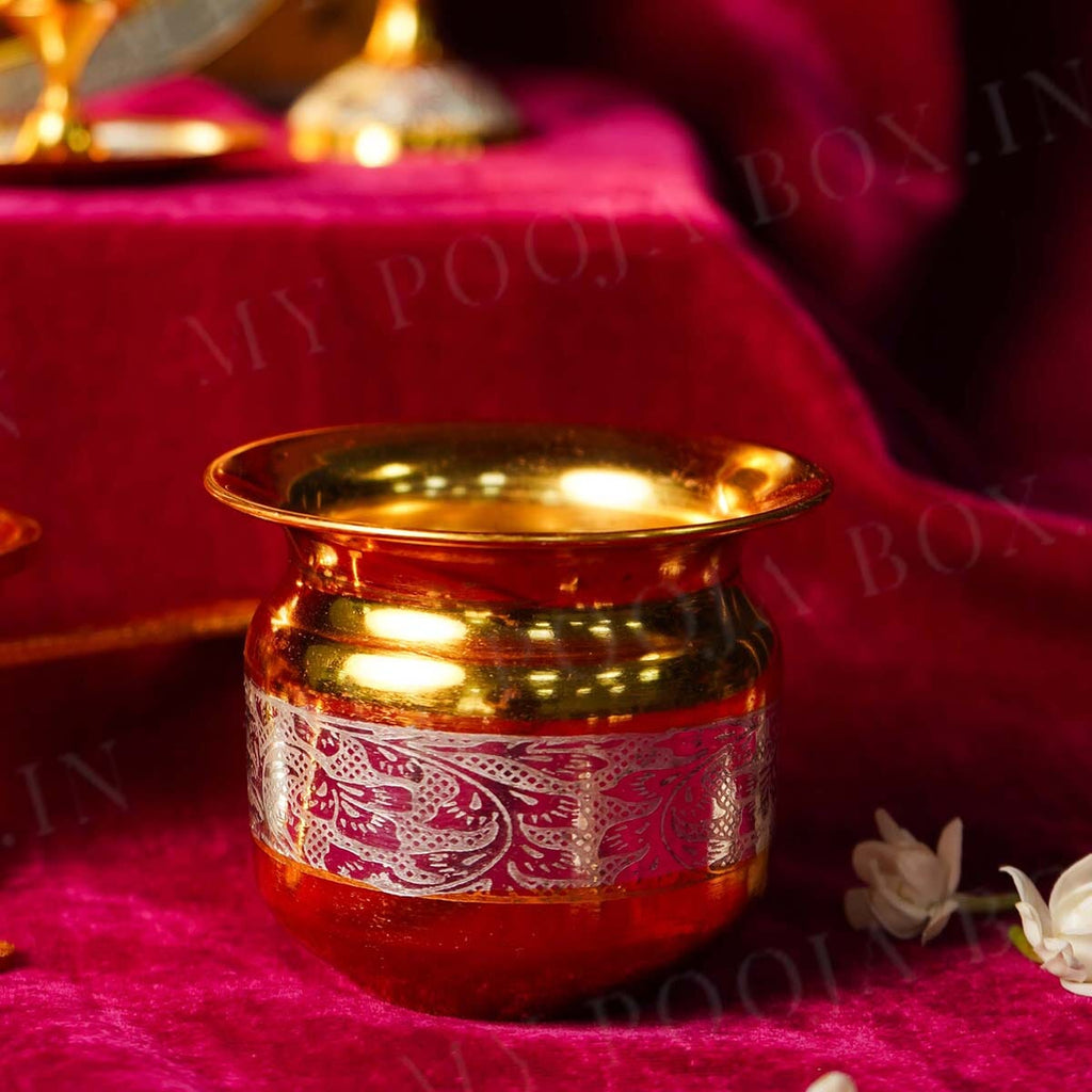 Sanskriti Brass Pooja Thali (Set of 8)