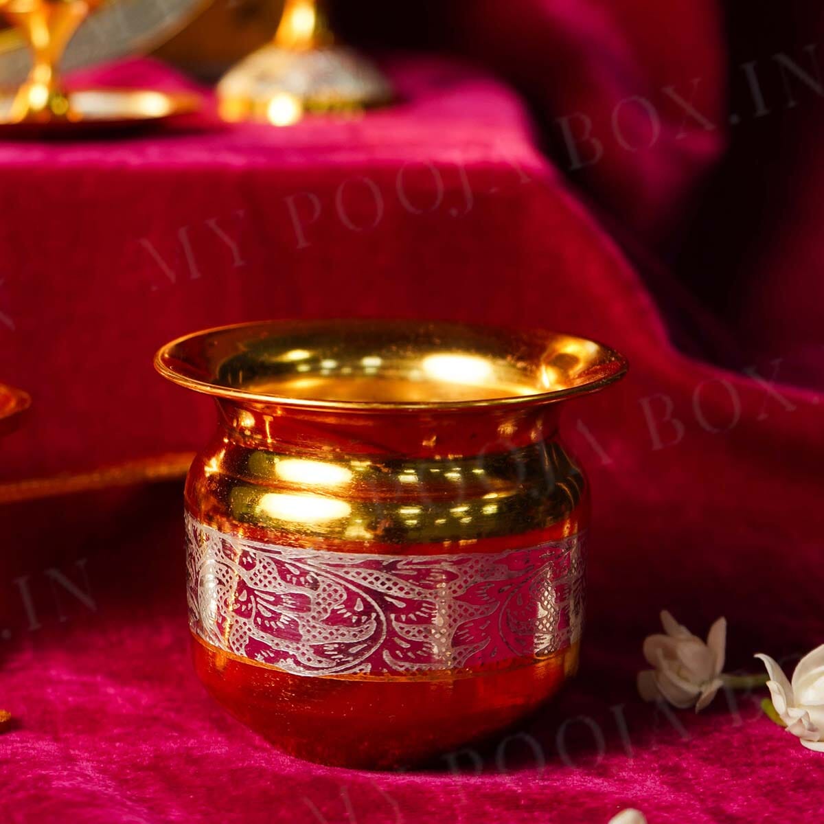 Sanskriti Brass Pooja Thali (Set of 8)