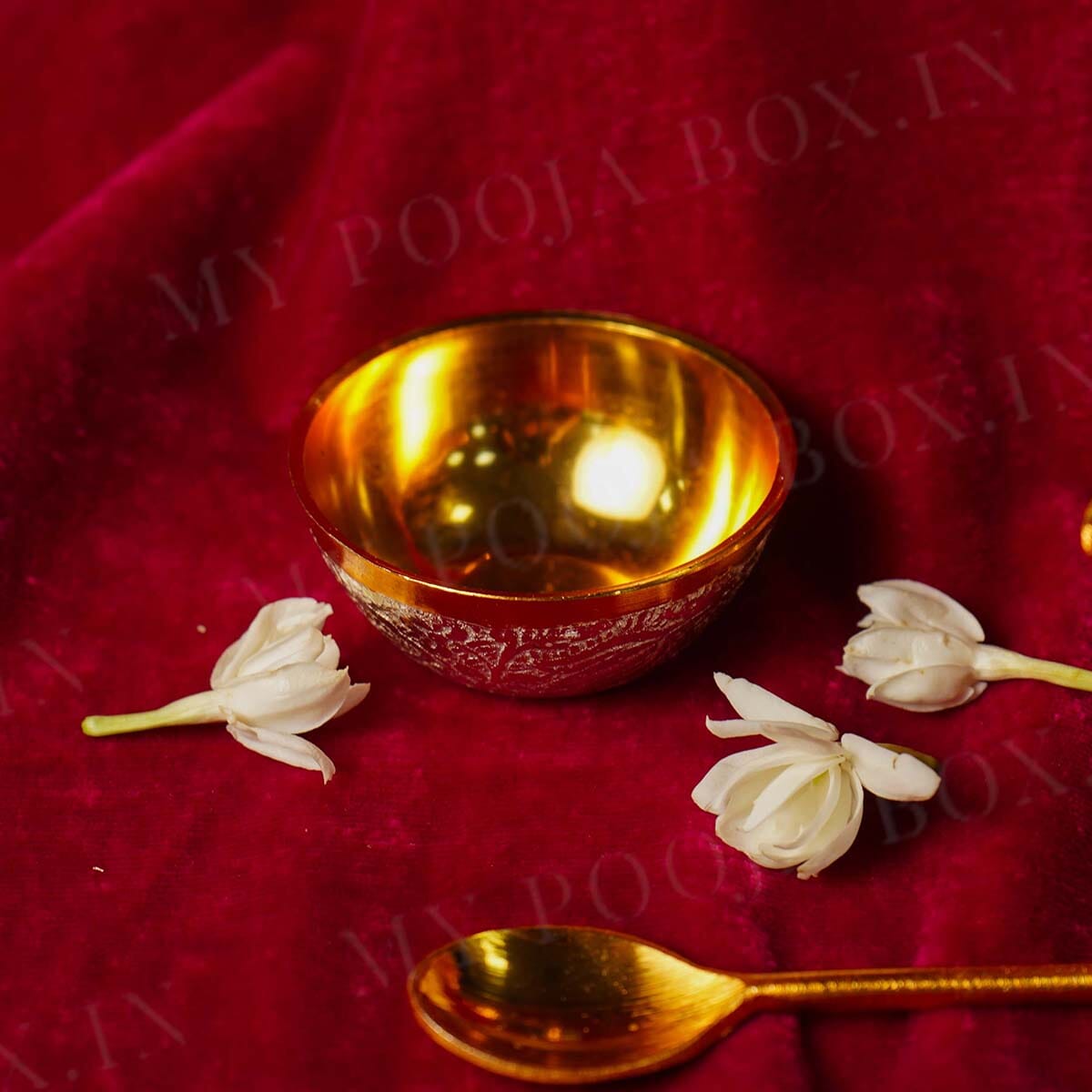 Sanskriti Brass Pooja Thali (Set of 8)