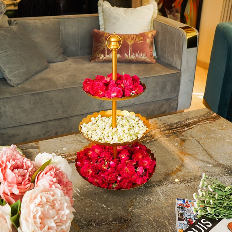Exclusive Gold Finished Layer Dessert Stand