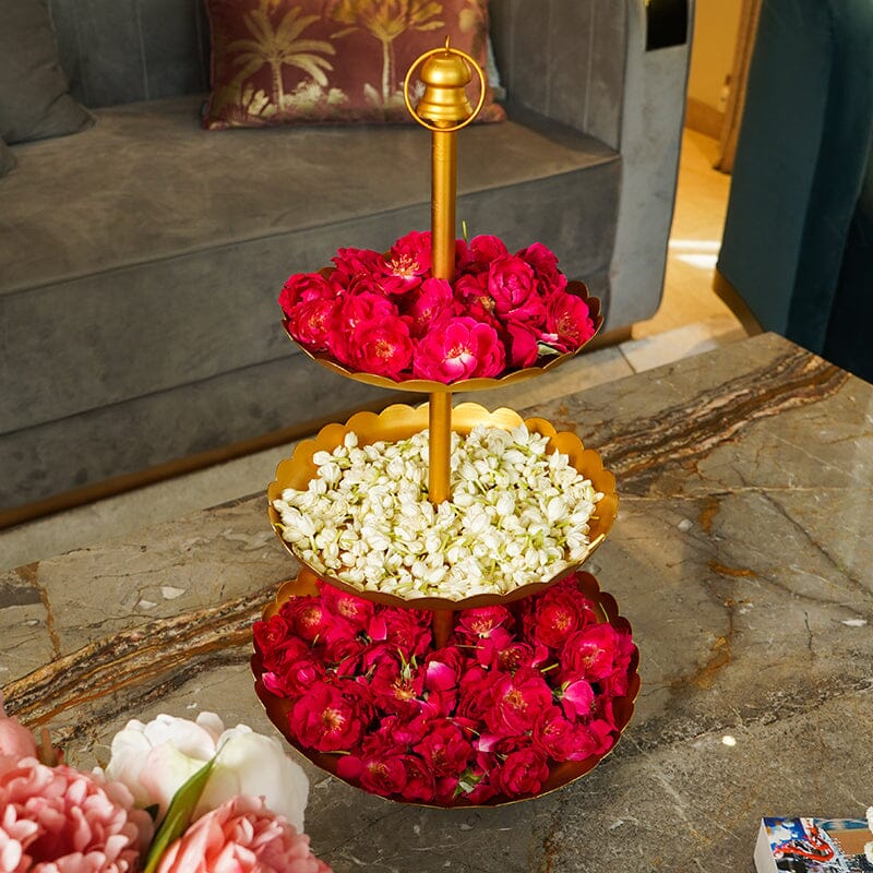 Exclusive Gold Finished Layer Dessert Stand