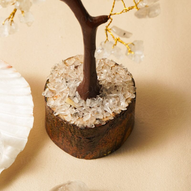 Clear Quartz Cleansing Crystal Stone Tree 100 Beads