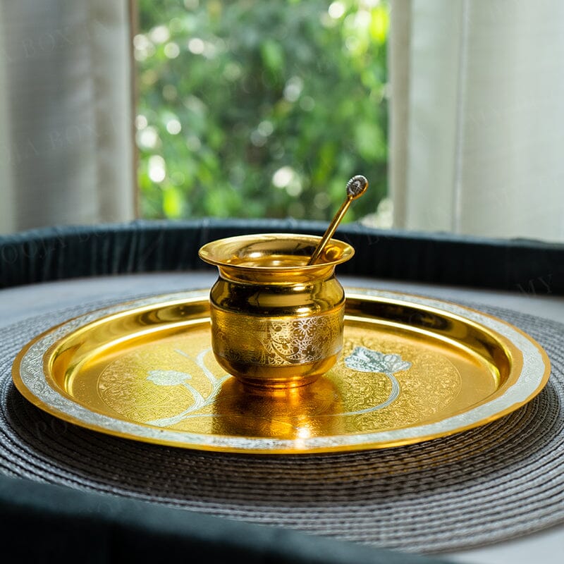 Sanskriti Brass Pooja Thali (Set of 8)