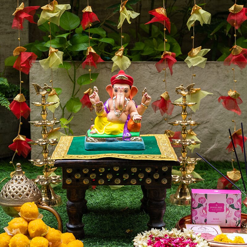 8INCH Eco-Friendly Mahabala Feta Ganpati | Plant-A-Ganesha