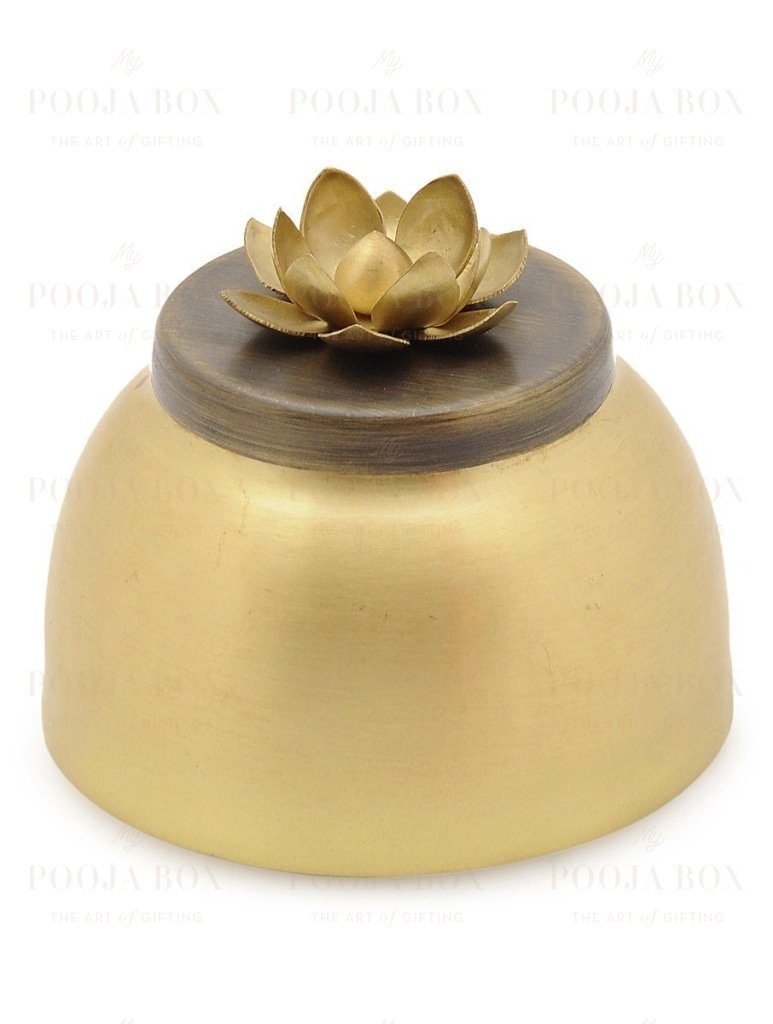 Dazzling Handcrafted Brass Container/Jar for Pooja