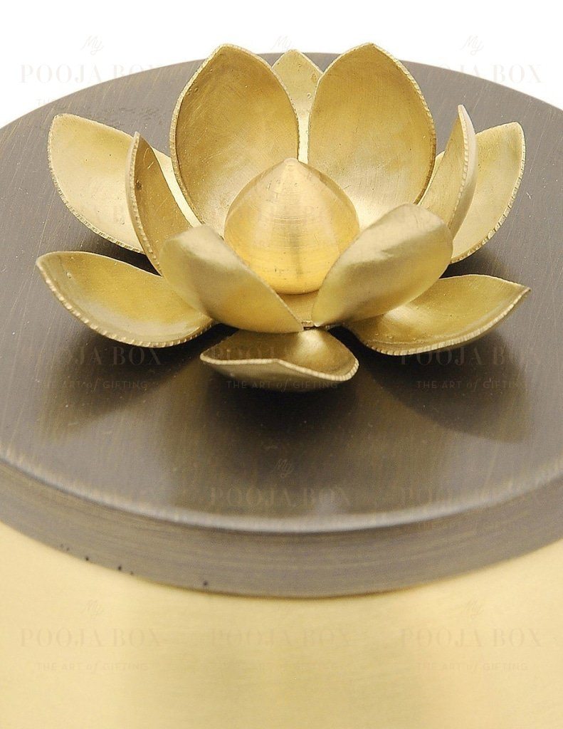 Dazzling Handcrafted Brass Container/Jar for Pooja