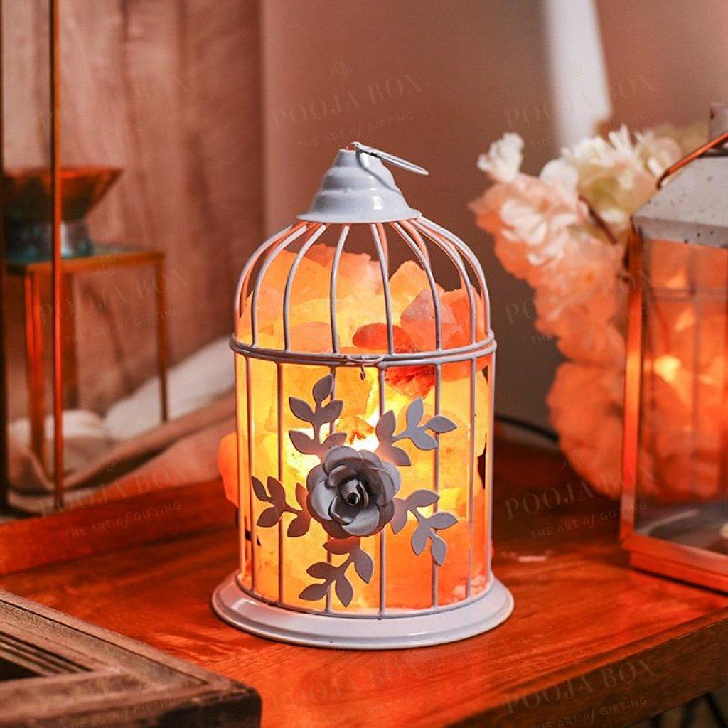 Himalayan Pink Salt Cage Glow Lamp